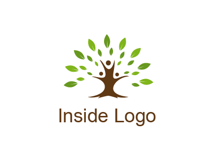people forming a tree for a NGO or therapy logo