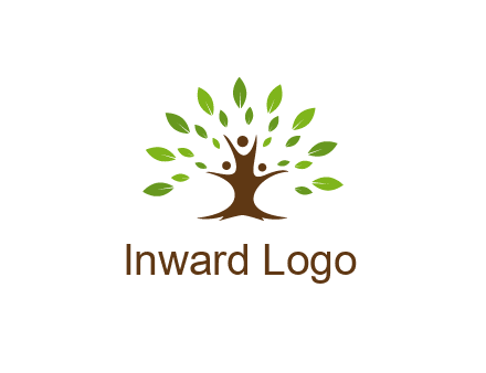 people forming a tree for a NGO or therapy logo