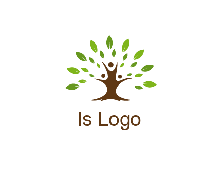 people forming a tree for a NGO or therapy logo