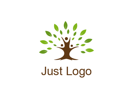 people forming a tree for a NGO or therapy logo