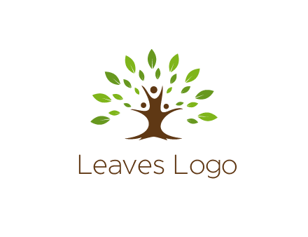 people forming a tree for a NGO or therapy logo