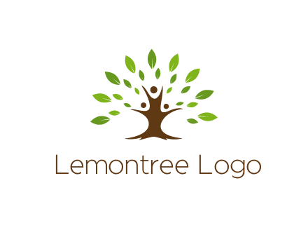 people forming a tree for a NGO or therapy logo