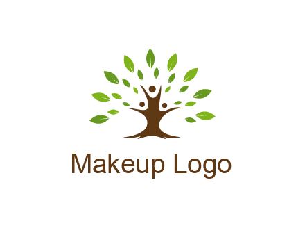 people forming a tree for a NGO or therapy logo