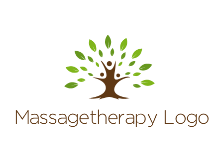 people forming a tree for a NGO or therapy logo