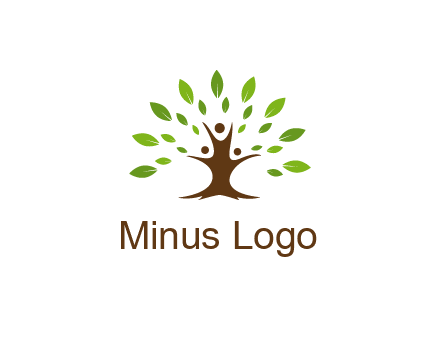 people forming a tree for a NGO or therapy logo