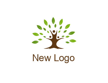 people forming a tree for a NGO or therapy logo