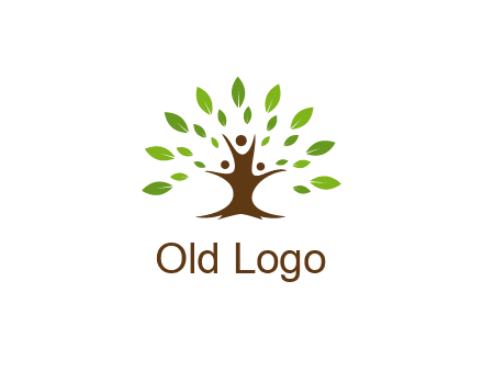 people forming a tree for a NGO or therapy logo