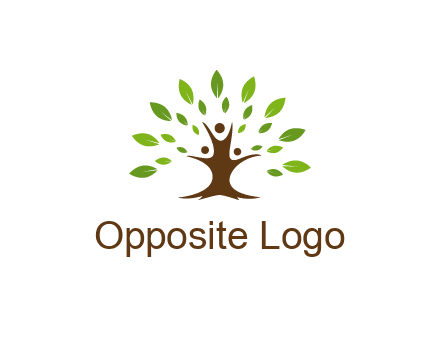people forming a tree for a NGO or therapy logo