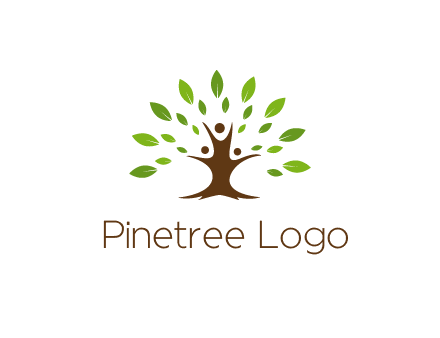 people forming a tree for a NGO or therapy logo