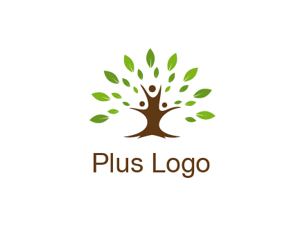 people forming a tree for a NGO or therapy logo