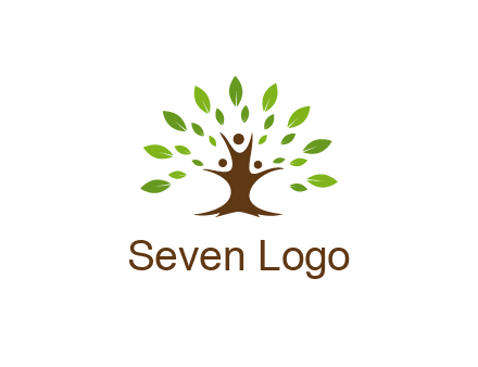 people forming a tree for a NGO or therapy logo
