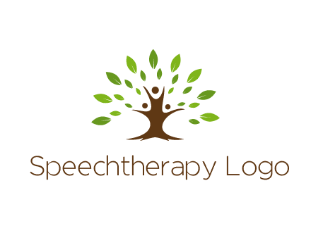 people forming a tree for a NGO or therapy logo