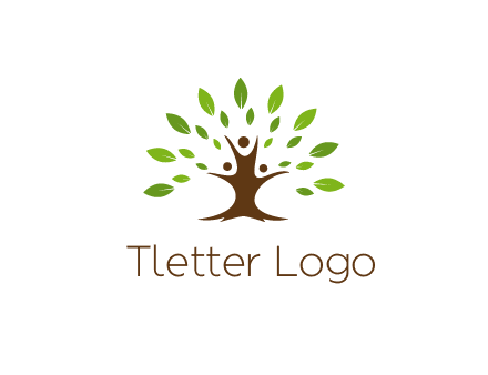 people forming a tree for a NGO or therapy logo