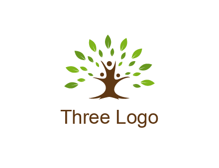 people forming a tree for a NGO or therapy logo