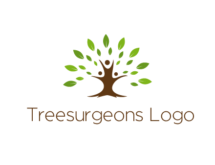 people forming a tree for a NGO or therapy logo