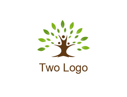 people forming a tree for a NGO or therapy logo