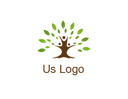 people forming a tree for a NGO or therapy logo