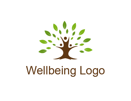 people forming a tree for a NGO or therapy logo