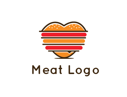 heart shaped burger logo