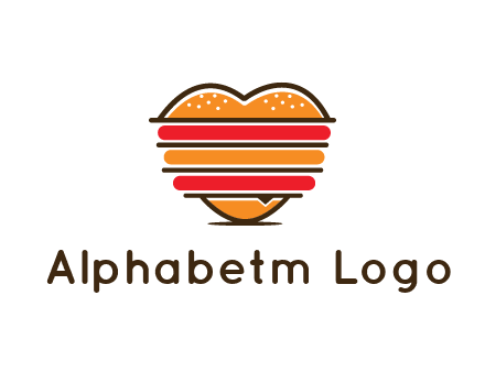 heart shaped burger logo