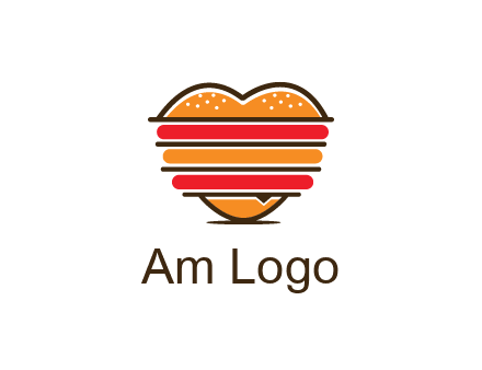 heart shaped burger logo