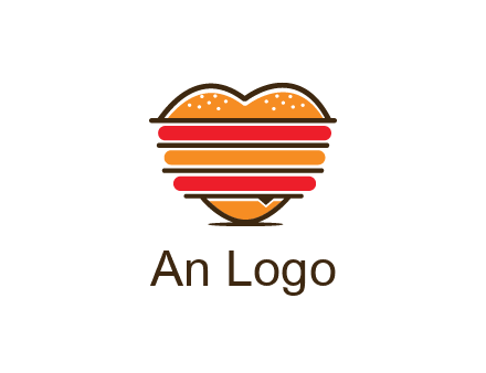heart shaped burger logo