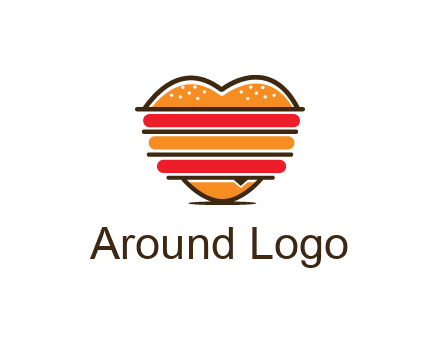 heart shaped burger logo