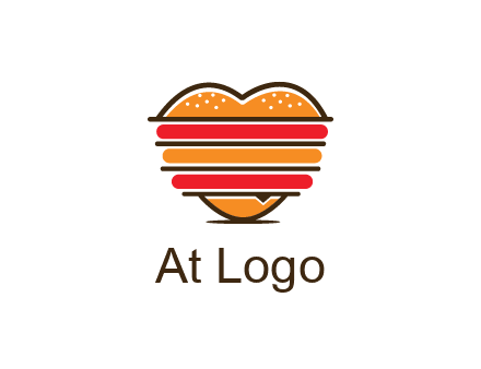 heart shaped burger logo