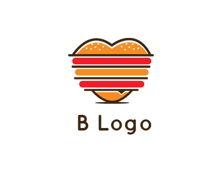 heart shaped burger logo