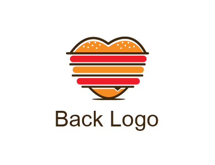 heart shaped burger logo