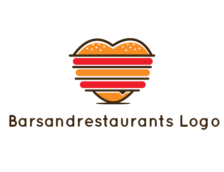 heart shaped burger logo