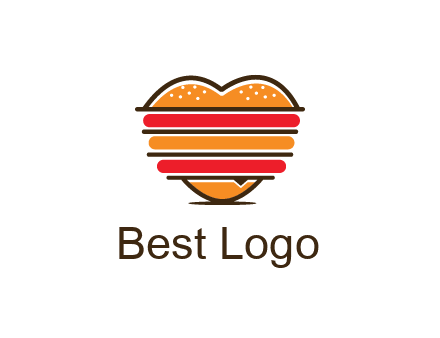 heart shaped burger logo