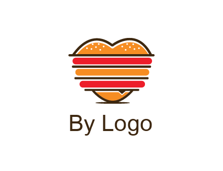 heart shaped burger logo