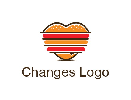 heart shaped burger logo