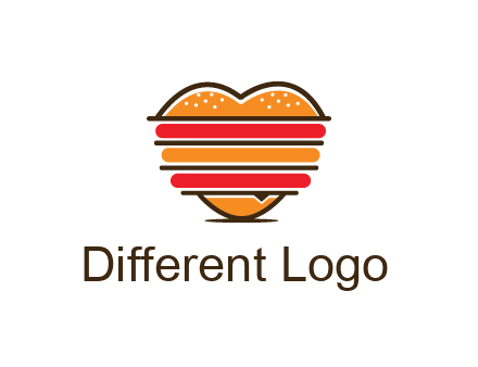 heart shaped burger logo