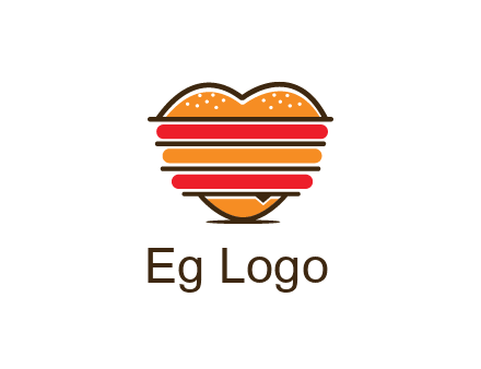 heart shaped burger logo