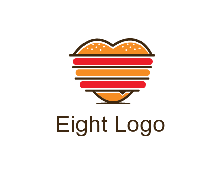 heart shaped burger logo