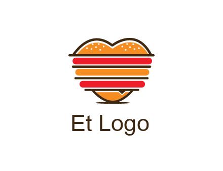 heart shaped burger logo