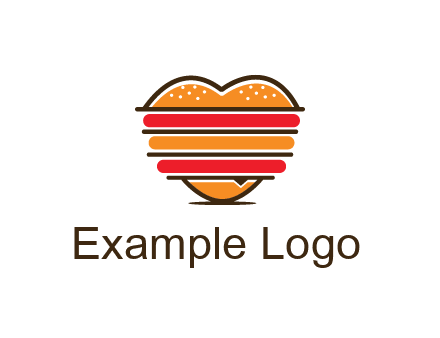 heart shaped burger logo