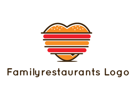 heart shaped burger logo