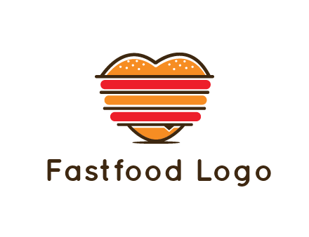 heart shaped burger logo