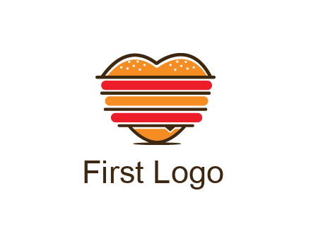 heart shaped burger logo