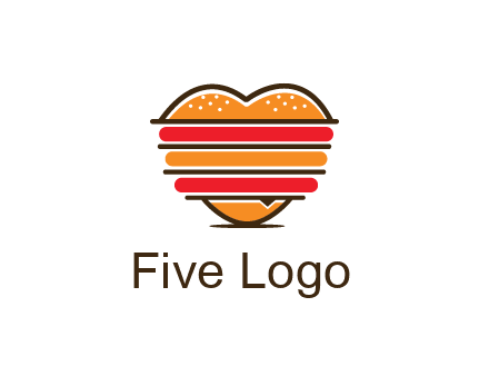 heart shaped burger logo