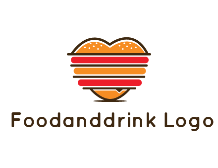 heart shaped burger logo