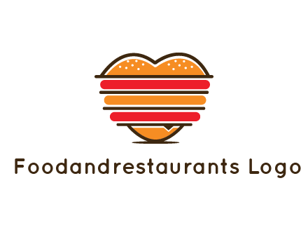 heart shaped burger logo