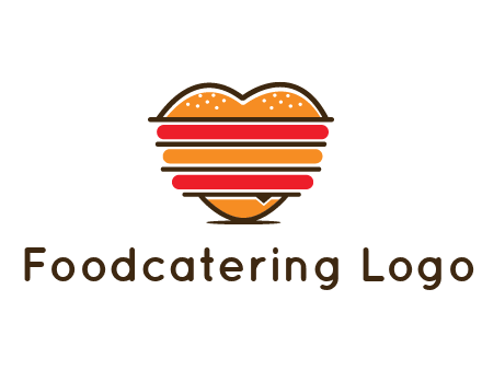heart shaped burger logo