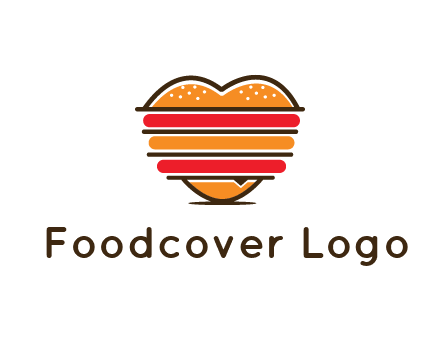 heart shaped burger logo