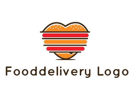 heart shaped burger logo