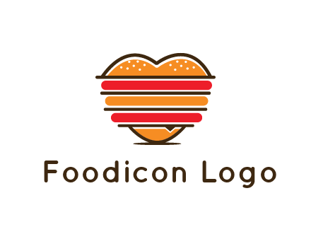 heart shaped burger logo