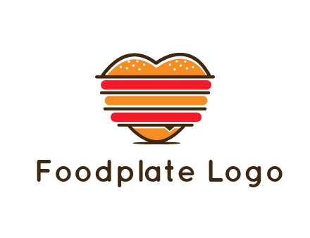 heart shaped burger logo